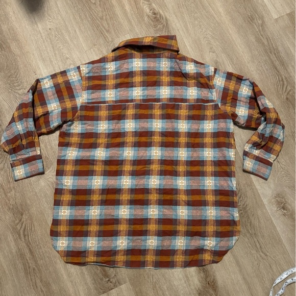 Flannel Button Down Western Shaket Women’s Plus Orange Dark 14w 16w XL XXL Comfy - Picture 10 of 10